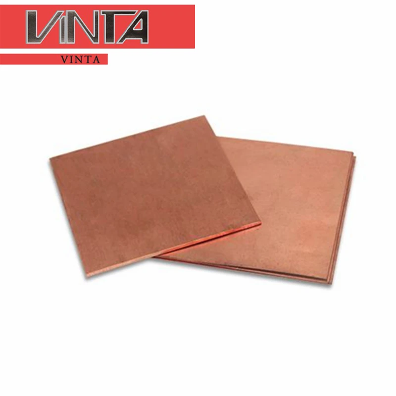 T2 Lila rézlemez CNC megmunkálás Tiszta vörös rézvezető rézlemez 1/1.5/2/3/5/10mm Lézeres feldolgozás egyedi barkácsolás