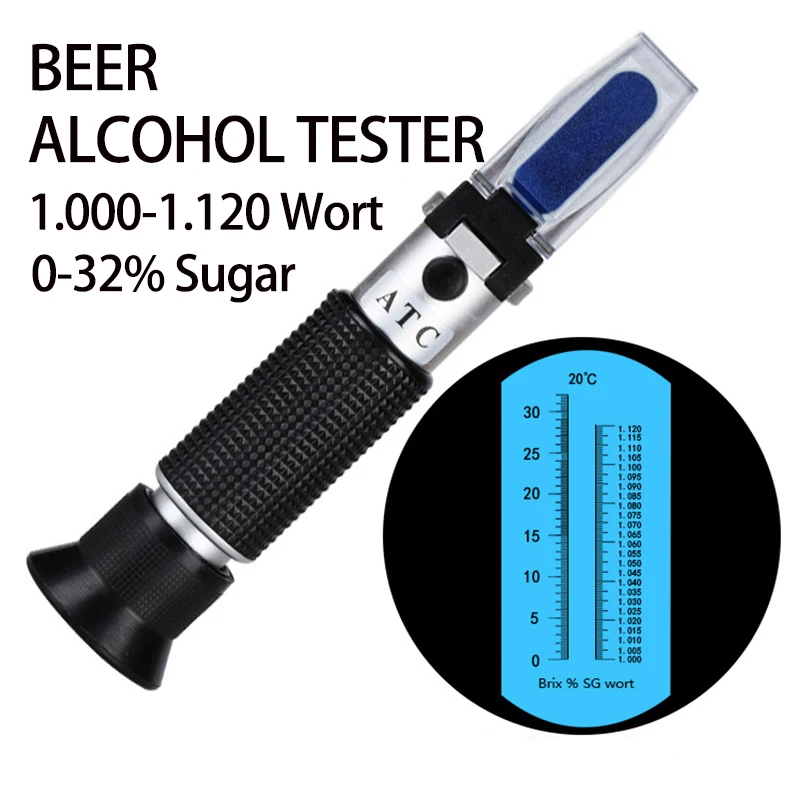 Borvizsgáló refraktométer cukortartalom detektor cukor 0-40% alkohol 0-25% alkohol teszt mérőműszer