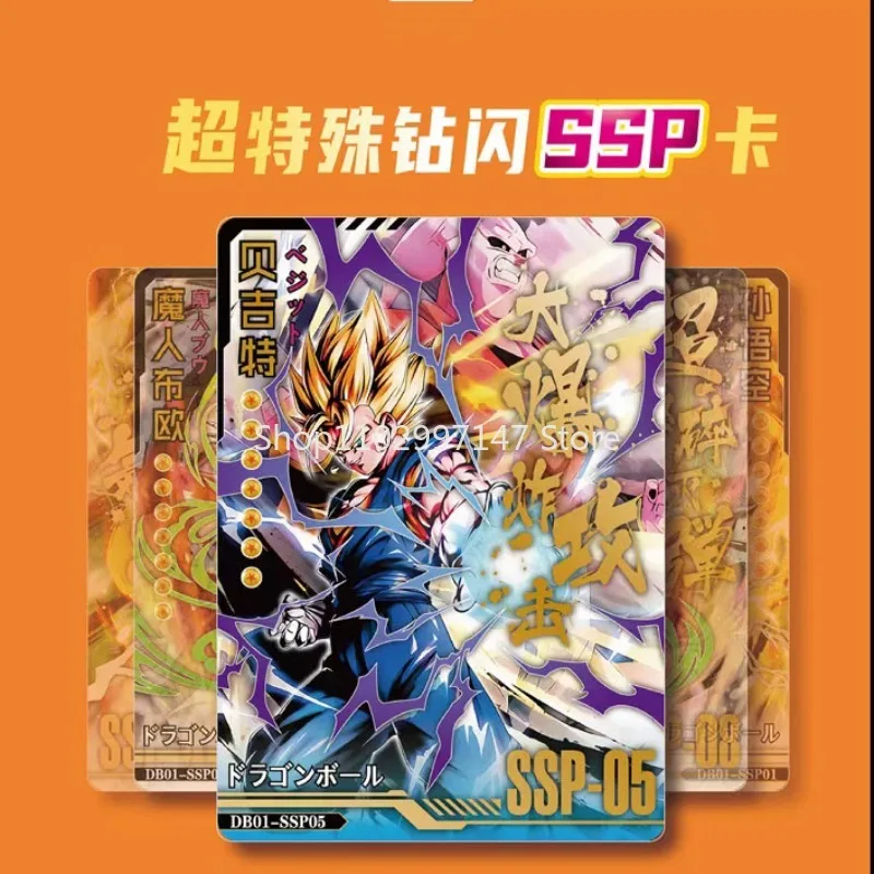 Új Dragon Ball kártyák Level SSP LR Anime karaktergyűjtemény Wukong Special Diamond Flash Ritka kártyajáték Hobbi társasjáték ajándék