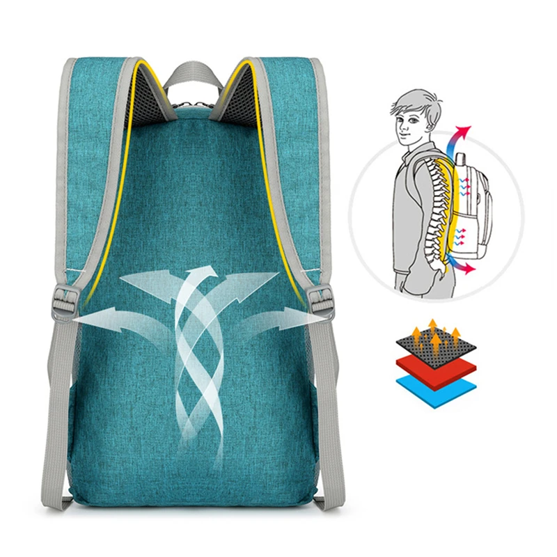 20L könnyű csomagolható hátizsák összecsukható ultrakönnyű kültéri összecsukható hátizsák utazási nappali csomag táska sport nappali csomag férfiaknak nőknek