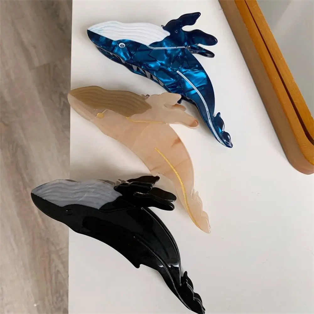 Aranyos állat Nagy kapaszkodó csipesz Kék bálna delfin hajkarom Női haj kiegészítők Ecetsav hajcsat Koreai stílusú fejfedő