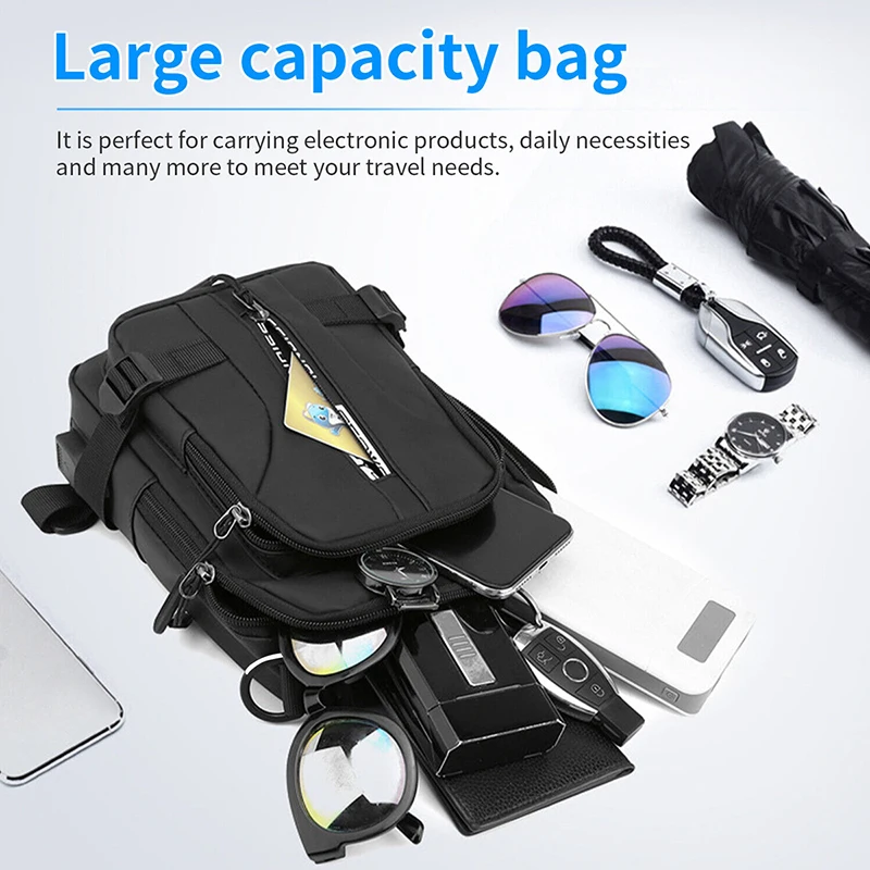 Férfi heveder kereszttest táska lopásgátló mellkas váll Messenger hátizsák multifunkciós válltáskák szabadtéri sportokhoz Utazás