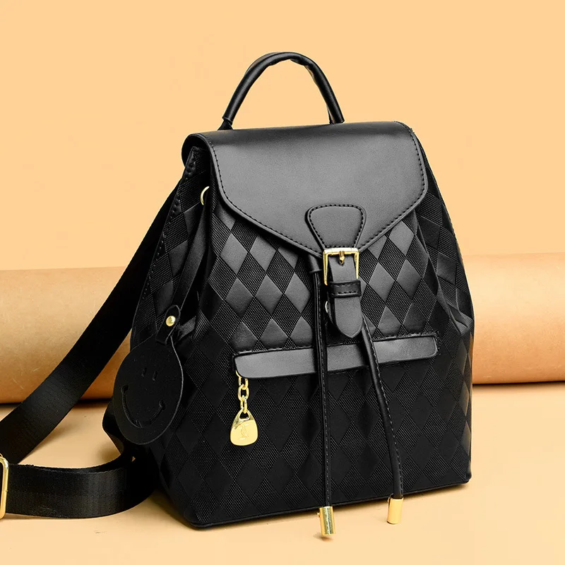 Luxus design női hátizsákok 2023 Új divat Pu szövet lopásgátló iskolatáska Nagy kapacitású hátizsák Lány hátizsákok Bolsos