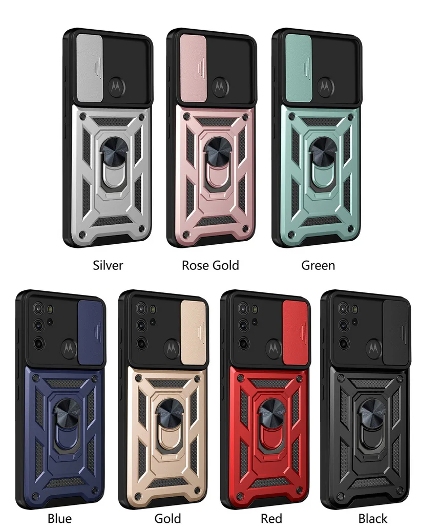 Kamera védőtok Moto Edge 30 Neo Fusion Edge30 Ultra X30 S30 G200 20 Lite E30 E20 G9 Play Plus E7 hibrid gyűrűs borítóhoz