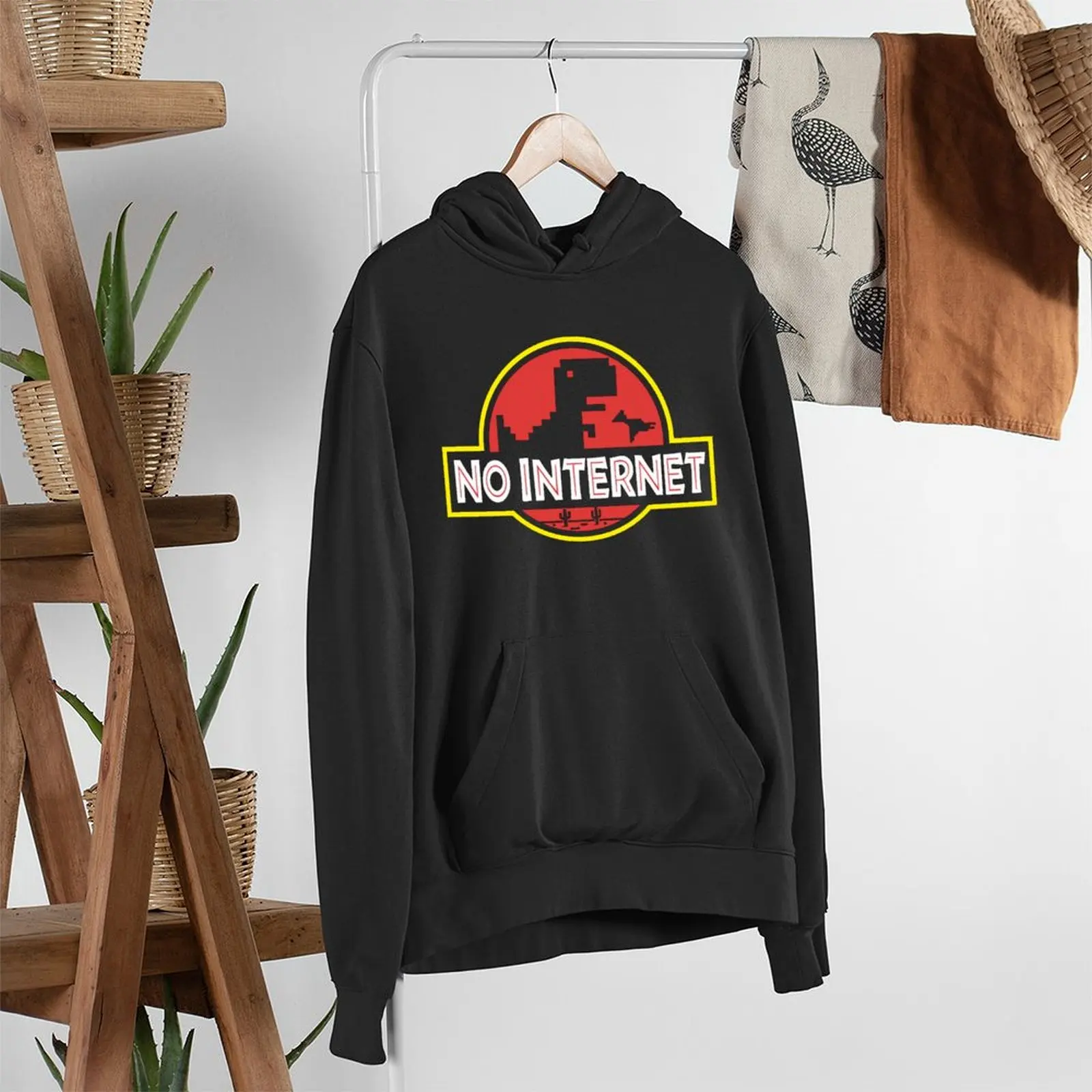 Rajzfilm Dinoszaurusz Essentials kapucnis pulóverek Őszi nyomtatott Nincs Internet Streetwear kapucnis ing Unisex Y2k Cool Printed Oversize kapucnis pulóver