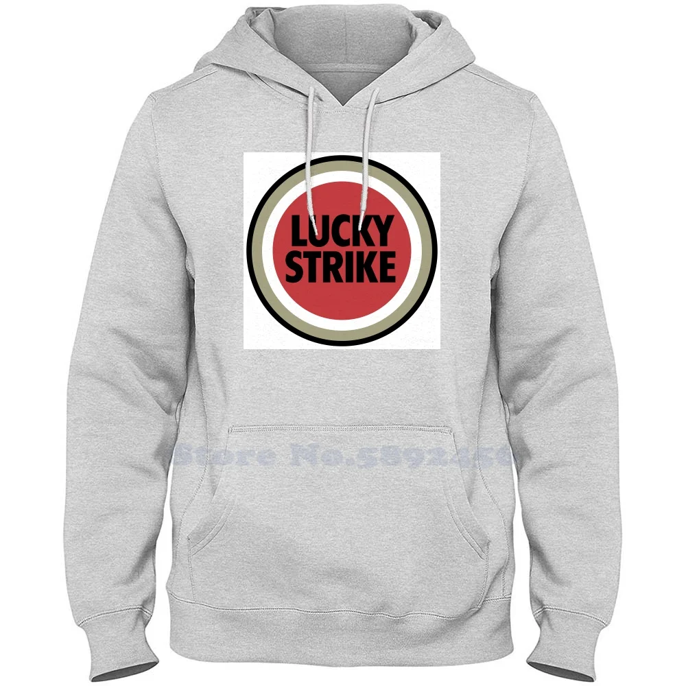 Lucky Strike logó Kiváló minőségű 100% pamut kapucnis pulóver Új grafikus pulóver