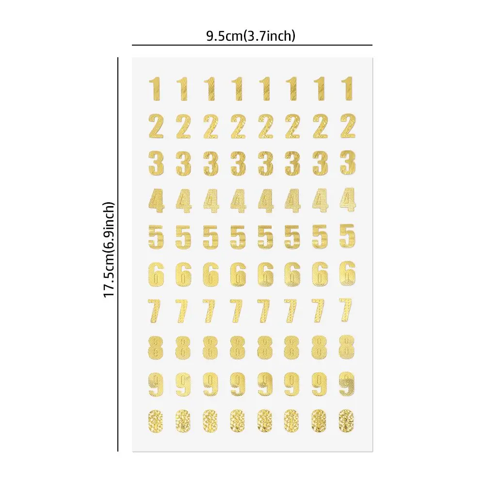 DIY gyerek ajándékok Kézikönyv Bronzosító minta Scrapbook Notebook dekoráció öntapadó szám matrica Twinkle matricák Levél