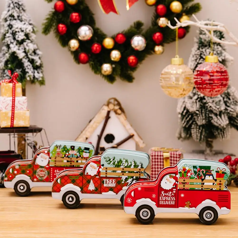 Karácsonyi autós cukorka doboz gyűrű fülbevaló szervező karácsonyra Rajzfilm autó cukorka doboz Kiváló karácsonyi ajándék bulira