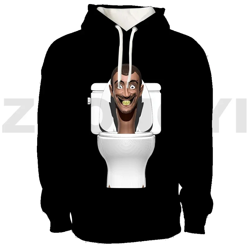 New Skibidi WC Anime Kapucnis pulóver Tini Sport Alkalmi pulóverek 3D Skibidi WC Rajzfilm Streetwear Férfi Női Túlméretezett pulóver