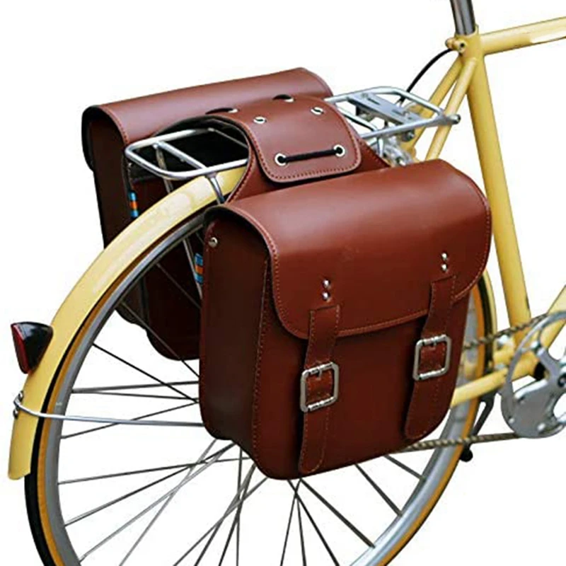 Retro kerékpártartó táska bőr robusztus hátsó retro kerékpár nyereghez