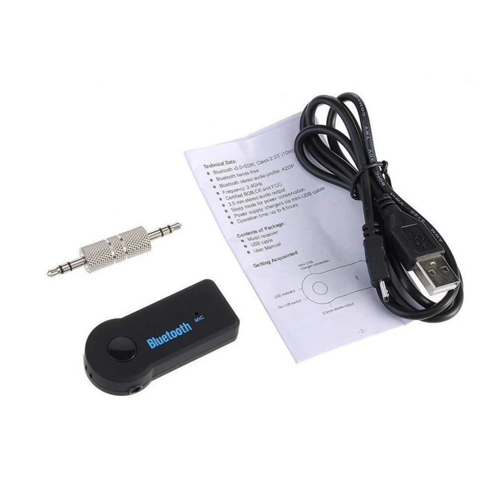 1/2/3PCS vezeték nélküli Bluetooth vevő adapter 4.1 sztereó 3,5 mm-es jack autózenéhez Audio AUX fejhallgató fogadása fejhallgatóhoz