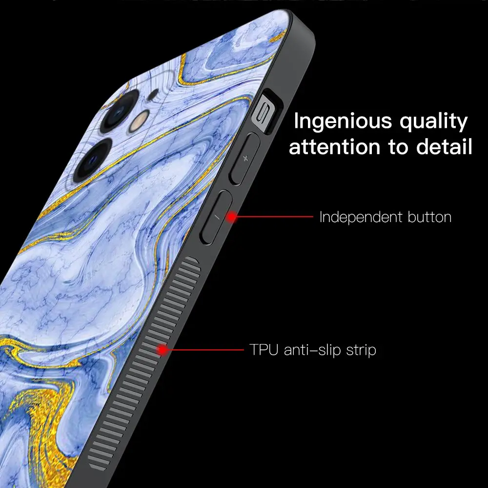 Phone Case Apple iPhone 15 14 13 12 11 Pro Max 13Mini XS Max XR X 7 8 Plus Shell szépség márvány arany textúra Quicksan