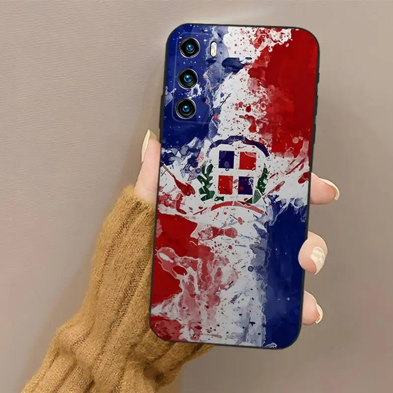 Dominikai zászlós telefontok Huawei Mate 40 40Pro 30 20 10 Lite Pro Nova 7SE 7Pro 7 6 5 4 3 E 2S Coque Fundas héjhoz