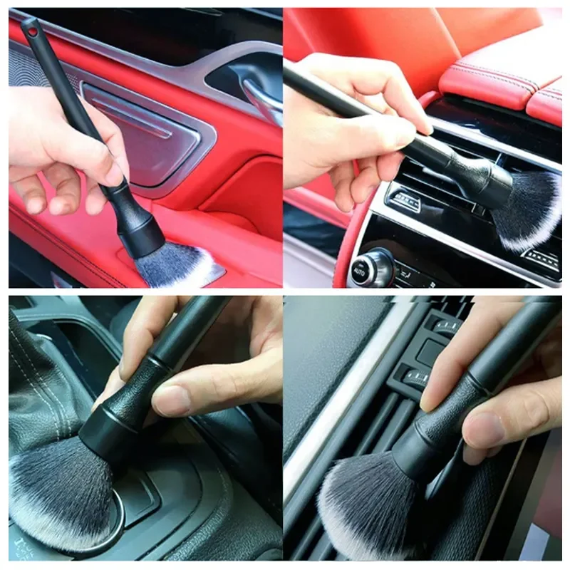 Universal Car Detailing Brush Super Soft Auto Interior Detail Brush szintetikus sörtékkel Car Dash Duster kefe tartozékok