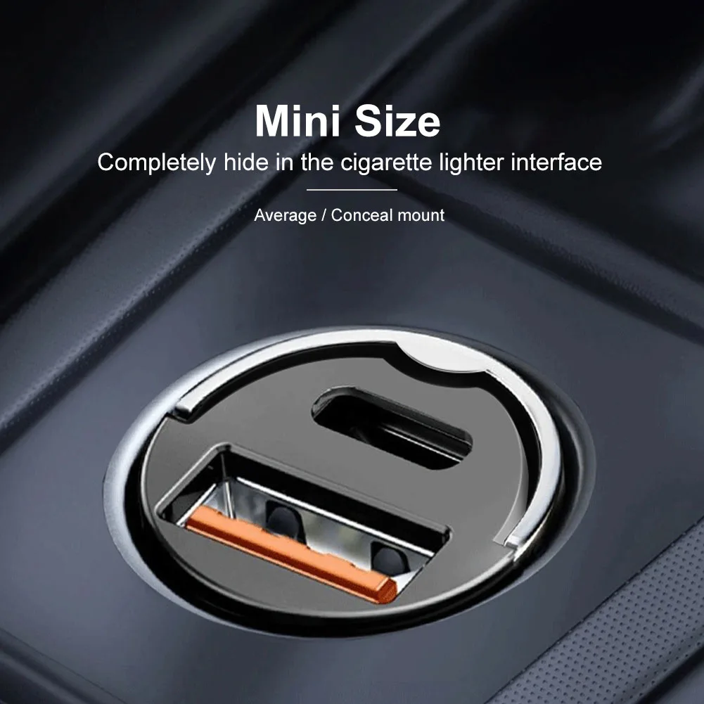 100 W-os mini autós töltő C típusú gyorstöltő 12V / 24V PD USB autós telefon töltő adapter iPhone 13 14 15 Xiaomi Samsung Huawei