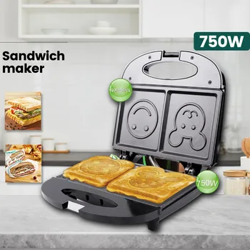750W mosoly arc forró szendvicskészítő reggeli gép grill gép kenyérpirító gép