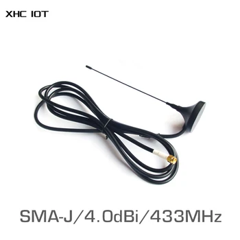 2PCS 433MHz szívóantenna WIFI Uhf XHCIOT TX433-XP-200 SMA apa nagy nyereség 4dBi 2m hosszabbító kábel RF mágneses alap