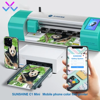 SUNSHINE C1 Mini mobiltelefon DIY színes filmnyomtató WiFi közvetlen kapcsolat különféle mobiltelefon-filmekhez 7,5 hüvelyk alatt