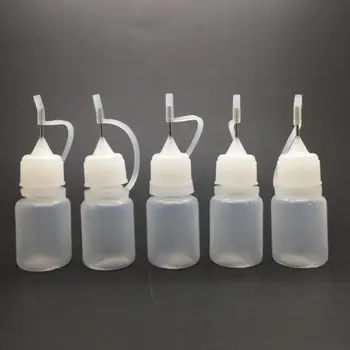10ml 30 ml-es műanyag összenyomható hegy applikátor palack újratölthető cseppentő palackok tűhegy kupakkal ragasztó barkácsoláshoz