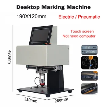  asztali gravírozás kézi pneumatikus elektromos pneumatikus jelölőgép 190X120 MM érintőképernyő az adattábla hengerszámához
