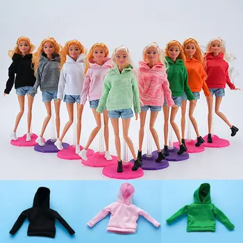 Divatbaba kapucnis pulóverek baba pulóver ruhák 30cm-re baba alkalmi viselet 1/6 baba sport felsők Party ruhák kiegészítők Gyerekjátékok