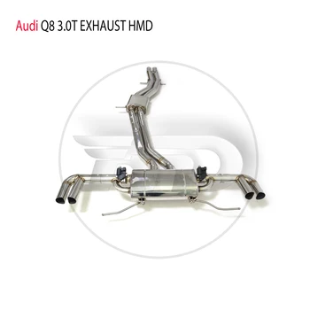 HMD rozsdamentes acél kipufogórendszer teljesítmény Catback az Audi Q8 3.0T automatikus módosítású elektronikus szelepkipufogódobhoz