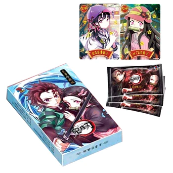 Japán anime démonölő kártya doboz TCG játékkártyák Kimetsu nem Yaiba asztali játékok családi gyerekeknek Karácsonyi ajándékok