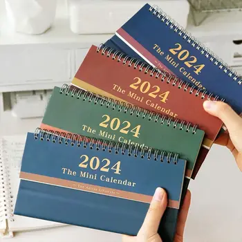 2024 Asztali naptár álló Flip Desktop tervezéshez Napi havi menetrend rendszerezése Otthoni iskolai írószerek