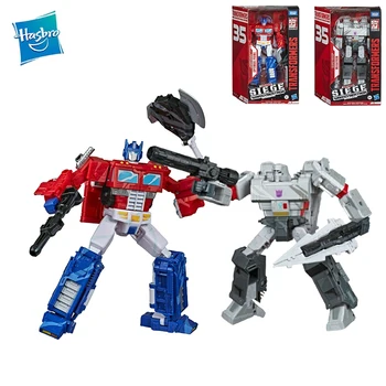 raktáron Eredeti Hasbro Transformers SIEGE animáció szín Optimus Prime Megatron anime figura akciófigurák modell játékok