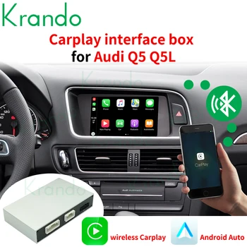 Krando vezeték nélküli Apple CarPlay Android Auto Interface Box Audi Q5 Q5L SQ5 2009 - 2020 MMI 2G 3G RMC MIB Siri vezérlőmodul