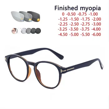 Nők kerek Tom Sun szemüveg női ovális fehér keretes szemüveg Myopia majom fotokróm recept 0 -0,25 -0,5 -1,0 és -6 között