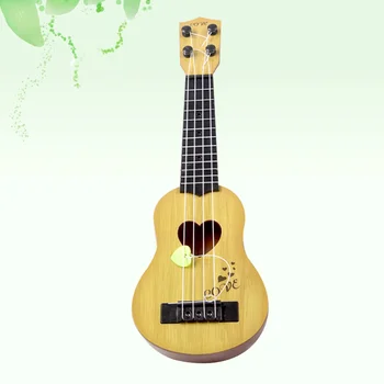 Gyermek gitár Kis méretű gitár Hangszeres gitár Klasszikus gitár négyhúros gitár ( 39cm, bézs ) Ukulele