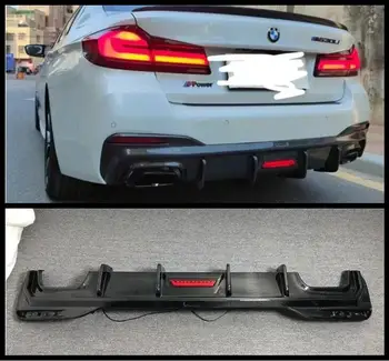 Valódi szénszálas hátsó lökhárító oldalsó spoilerek Ajaktörzs diffúzor BMW F90 M5 2021 2022 2023 számára