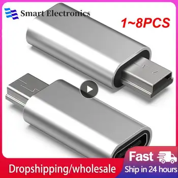 1 ~ 8DB Mini 5 tűs USB adapter B apa - USB Type C anya adatátviteli csatlakozó MP3 digitális fényképezőgéphez GPS