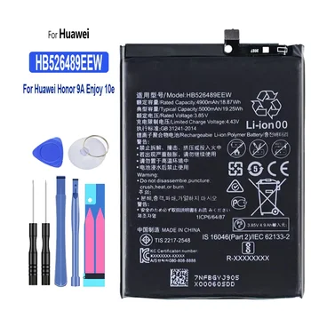 HB526489EEW 5000mAh csere Kiváló minőségű mobiltelefon akkumulátor Huawei Honor 9A Changwan 9A Élvezze a 10e Smartphon akkumulátorokat