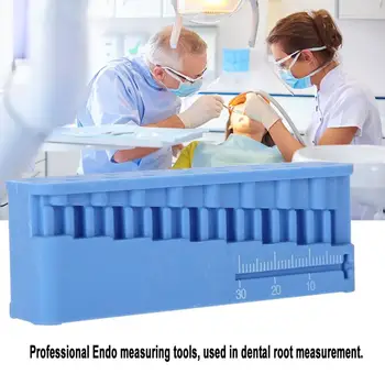 1PC Műanyag fogászati Mini Endo mérés Autoklávozható endodontikus blokk fájlok Fogorvos műszer vonalzó