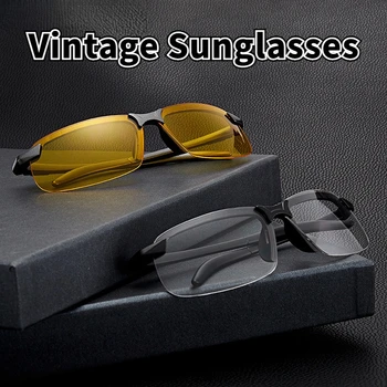 Vintage napszemüveg Női Férfi Ultrakönnyű vezetői tükör Kültéri vezetés Éjjellátó tükör Retro napszemüveg Férfi szemüveg