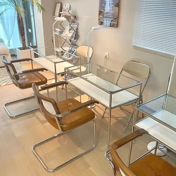 Kereskedelmi Nailtech íróasztal Szépség gyönyörű körömállomás asztal recepciós kellékek Mesas De Manicura körömbár bútor CY50NT