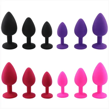 S/M/L Puha szilikon anális popsi dugó Prosztata masszírozó termékek Mini erotikus vibrátor 3 különböző méretű felnőtt szexuális játék nőknek Férfiak