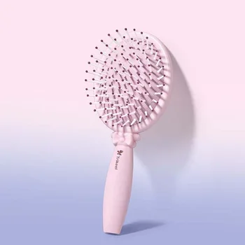 Pink Bowknot masszázs fésű masszázs légzsák hajmasszázs hajhullás elleni kefe Antisztatikus légpárna fésű