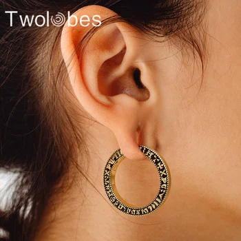 Towlobes 2PCS 316 rozsdamentes acél fülsúlyok akasztók szimbólum fülmérők alagutak nyújtott lebenyhez Piercing testékszerek