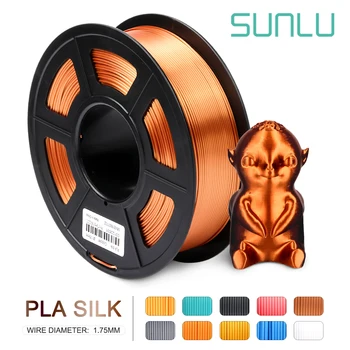 SUNLU SILK PLA 3D Filament 1,75 mm 1kg selyem textúra PLA Filament 3D nyomtatóhoz Sima nyomtatási anyagok Környezetbarát 3D anyag
