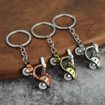 Divat kulcstartó Fém kulcstartó ékszerek Antik ezüst színű bevonatú motorkerékpár Motorcross medál kulcstartó