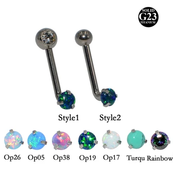 1PC Titán Christina függőleges kapucni piercingek Ajakgyűrűk opál cirkon Szexi hüvely Genitális piercing VCH szemöldök piercing ékszerek