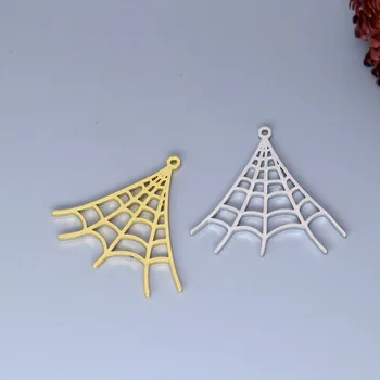 5db/lot Punk Spider Web Charm medálok készítése DIY rozsdamentes acél kézzel készített ékszerek keresése