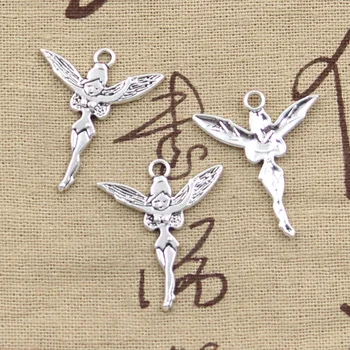 20db Charms Pray Butterfly Angel 29x24mm Antik ezüst színű bevont medálok készítése DIY kézzel készített tibeti ezüst színű ékszerek