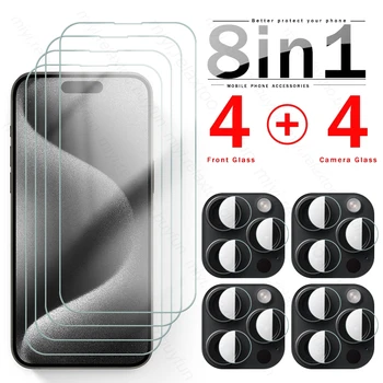 8 az 1-ben kamera lencsevédő üveg iPhone 15 ProMaxhoz Iphone15 Pro Max Plus képernyővédő fólia Iphone15ProMax üveg