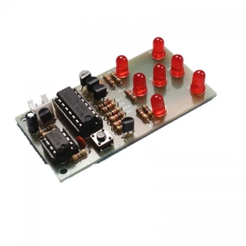 1Pcs NE555 CD4017 elektronikus modul DIY készlet piros LED fény LED-ek 4.5-5V elektronikus szórakoztató készlet DIY elektronikus NYÁK kártya modul