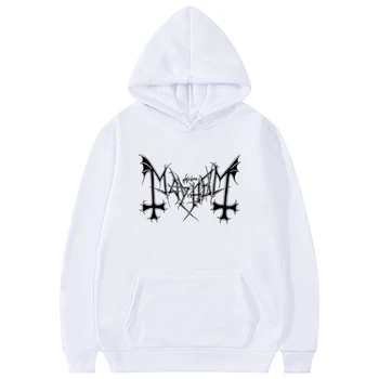 Mayhem Deathcrush kapucnis pulóver Music Rock Band Print Streetwear Férfi női komló Divat pulóverek Túlméretezett kapucnis pulóver Férfi tréningruhák