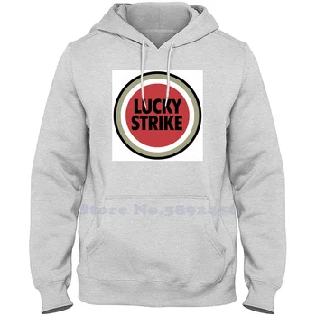 Lucky Strike logó Kiváló minőségű 100% pamut kapucnis pulóver Új grafikus pulóver